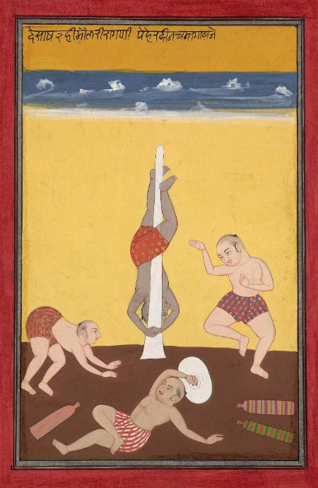 Ragini Desakh (Acrobats) - Page from a Ragamala