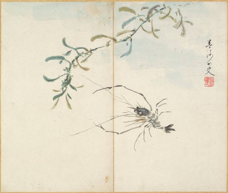 Album of 12 leaves depicting birds, fruits and flowers