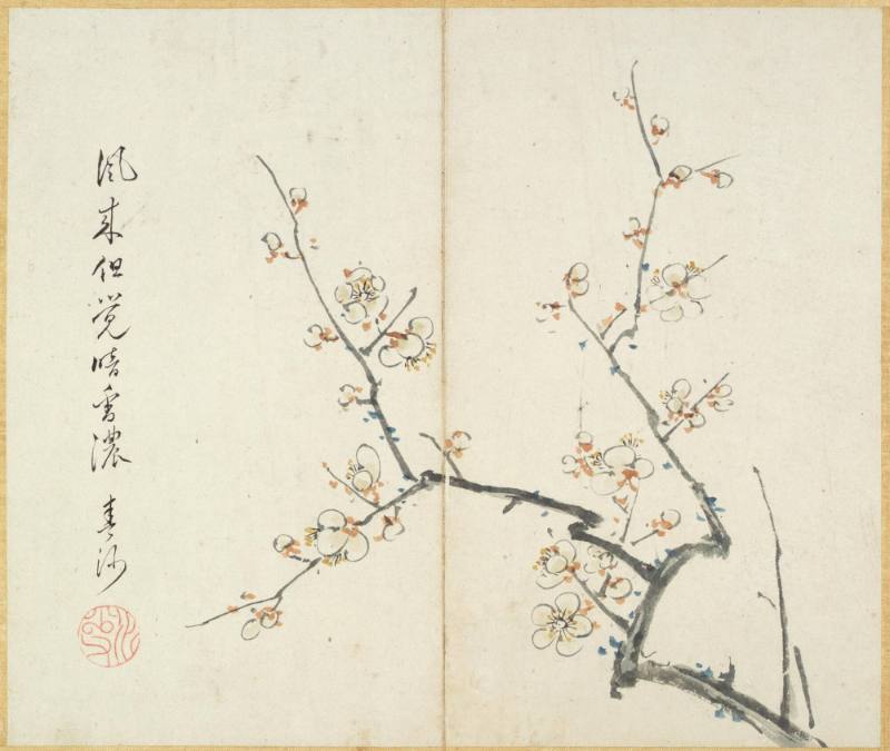 Album of 12 leaves depicting birds, fruits and flowers