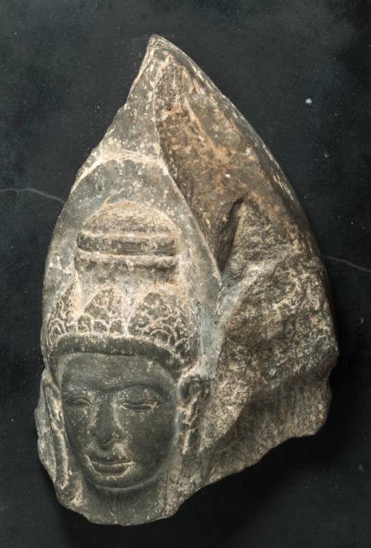 Fragment of a relief with head of Indra