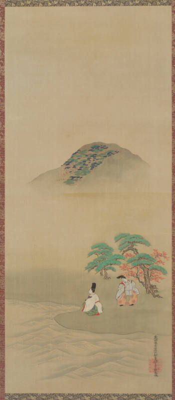 Autumn Landscape: Red Maples at Tatsuta River