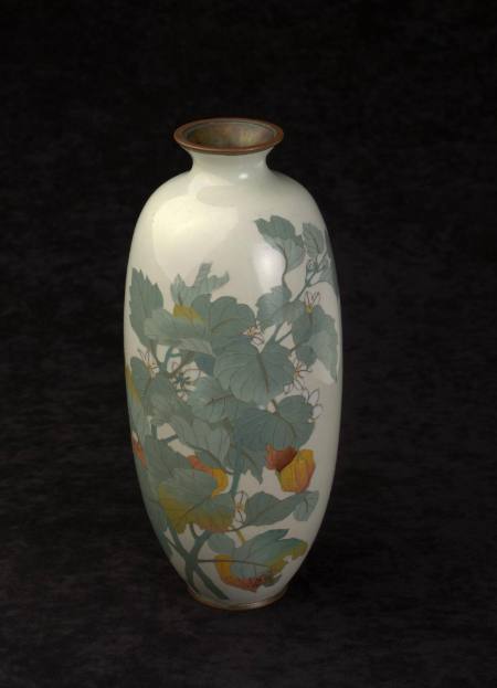 Vase with design of Ground Cherry (Japanese Lantern)