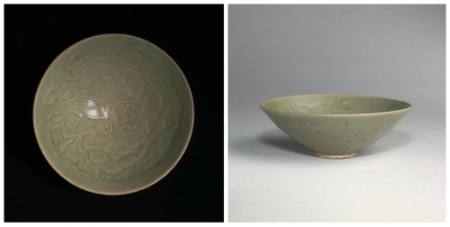 Bowl with design of scrolling peony, Yaozhou ware