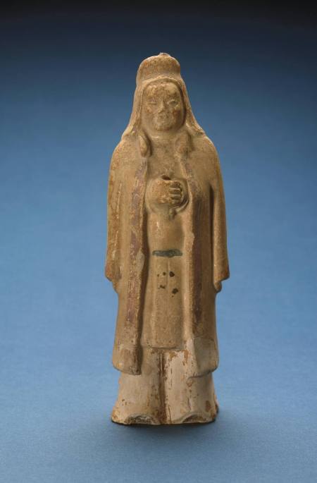 Tomb figurine: Standing Attendant of Tocharian Type