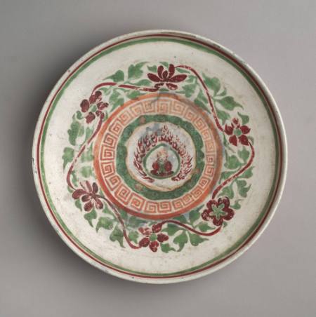 Large platter with central medallion of Buddha