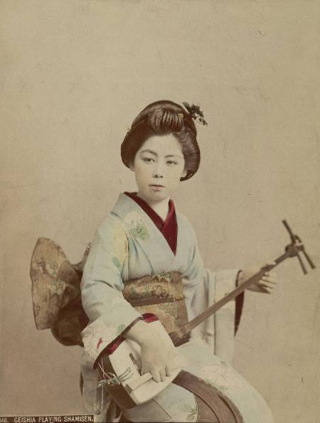 Geisha playing shamisen