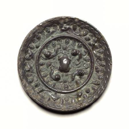 Mirror with "lion-and-grapevine" motif