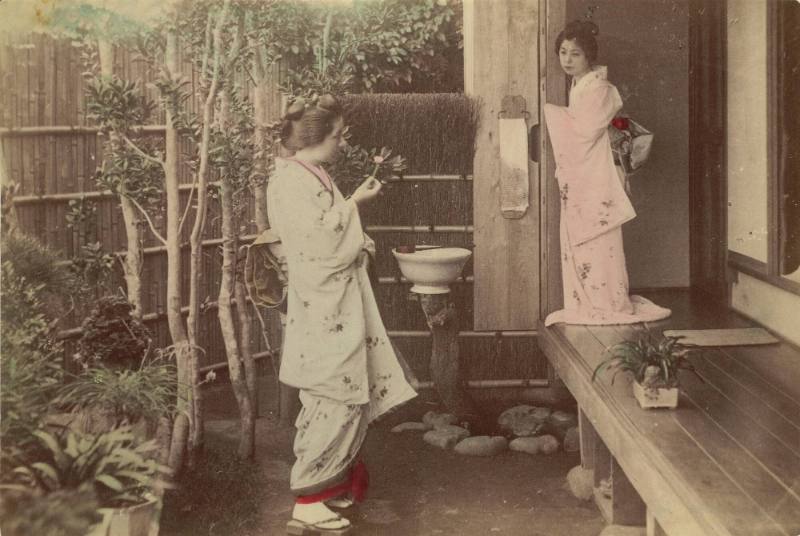 [Two women in garden]