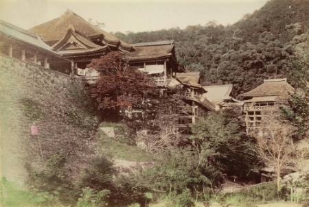 [Kyoto, looking up at Kiyomizu Temple]