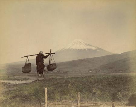 [Mount Fuji and a peasant]