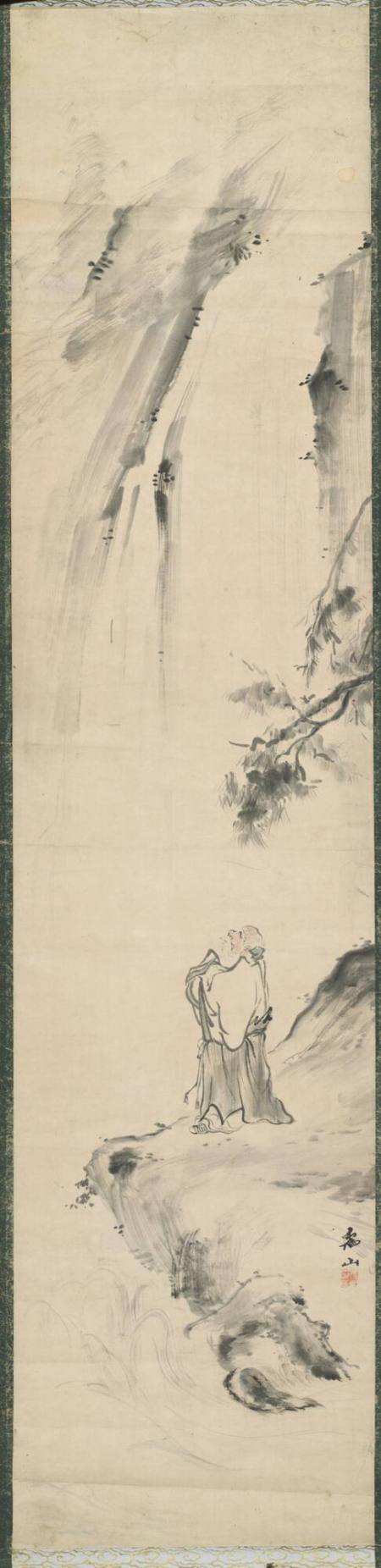 Li Po gazing at a Waterfall