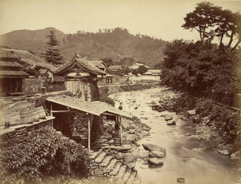 River flowing into the harbour Nagasaki