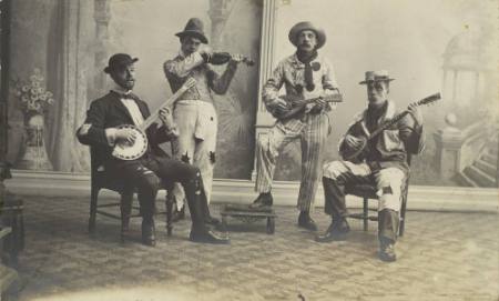 The weary minstrels, Messrs. Sherman, Hicks, Henley & Inward