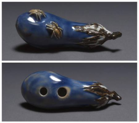 Eggplant with spiders, Hirato ware