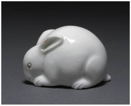 Hirato, Rabbit White Glaze