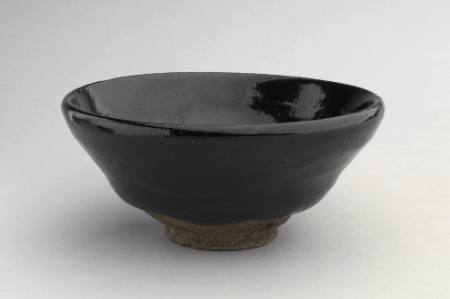 Tea bowl, Black Raku ware