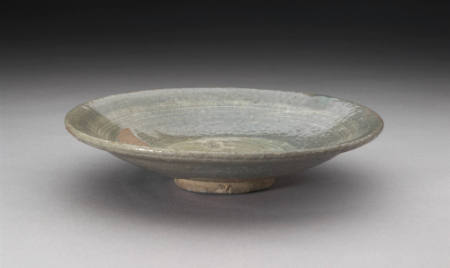 Dish with brushed design, Buncheong ware
