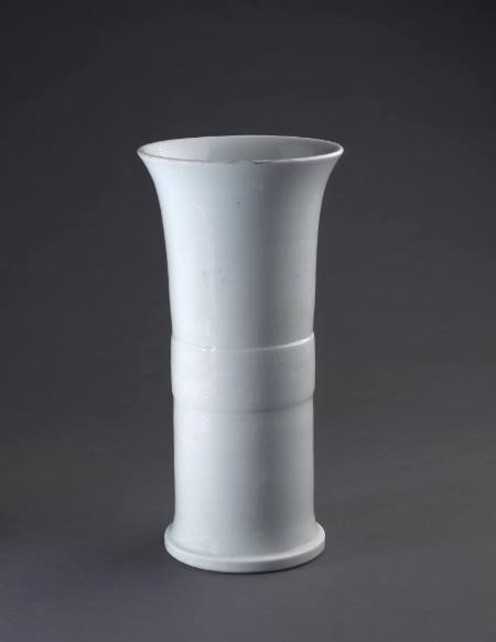 Blanc de Chine Ku formed vase