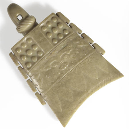 Flattened bell decorated with t'ao-t'ieh masks