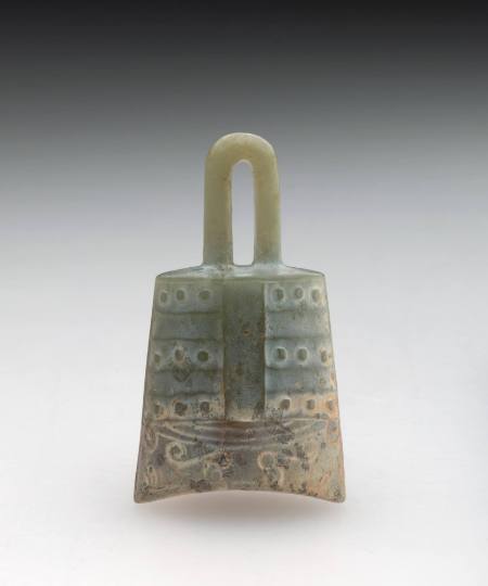 Archaic miniature jade bell