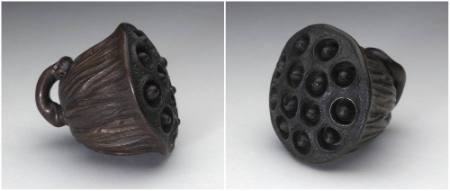 Netsuke of lotus seed pod