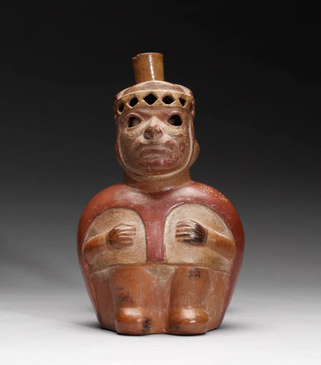 Double-chambered Stirrup Spout Effigy Vessel