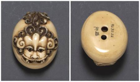 Netsuke in the form of a lion's head