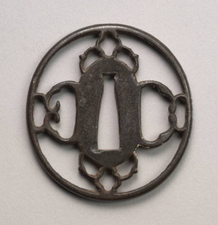 Small Sukashi iron openwork tsuba