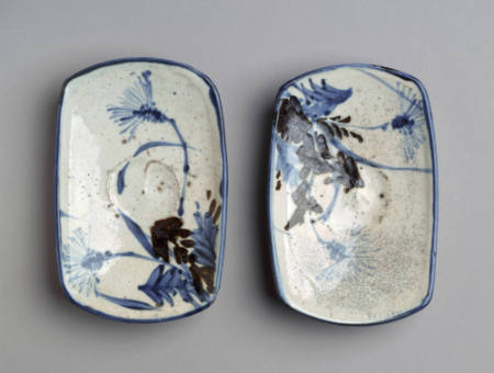 Tea ceremony plates, Kyoto ware