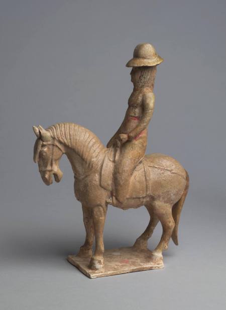 Horse with female equestrienne