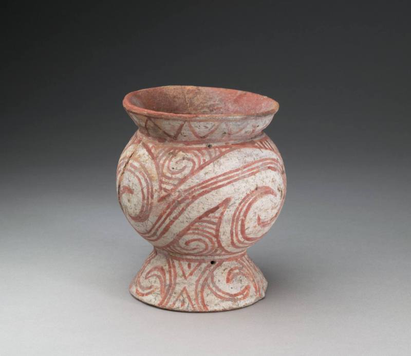 Pottery Pedestal Bowl