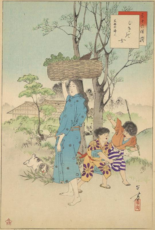 A Woman Carrying Vegetables on the Head