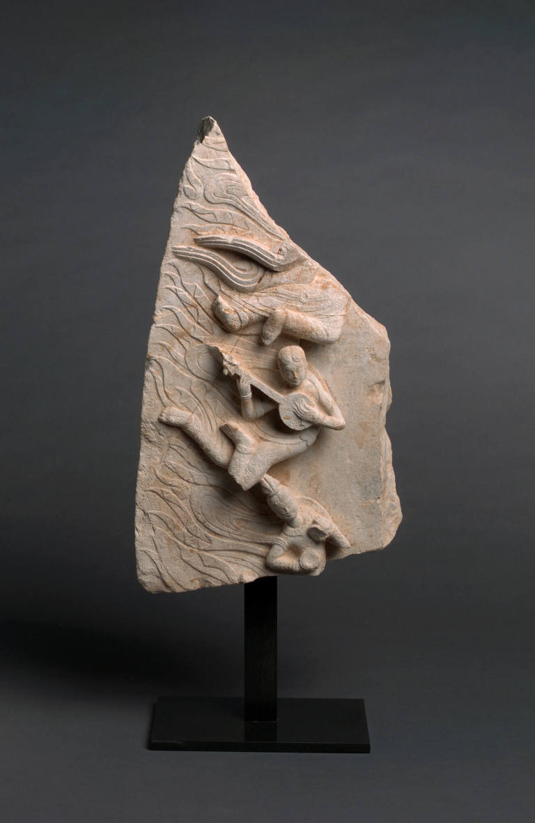 Fragment of a stele with a design of celestial musicians
