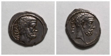 Junius Brutus silver denarius (coin)