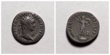 Domitian (Titus Flavius Domitianus) German Campaigns silver denarius (coin)