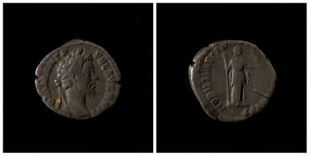 Commodus (Commodus Antoninus Pius) silver denarius (coin)