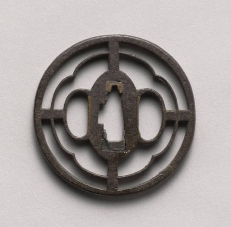 Tsuba with cutaway