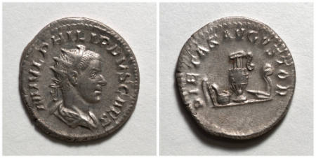 Philip II (Marcus Julius Philippus) silve antoninianus coin