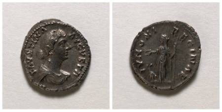 Faustina the Younger (Annia Galeria Faustina, Wife of Marcus Aurelius) silver denarius (coin)
