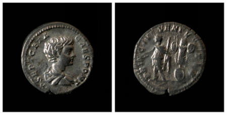 Geta (L. or P. Septimius Geta) denarius (coin)
