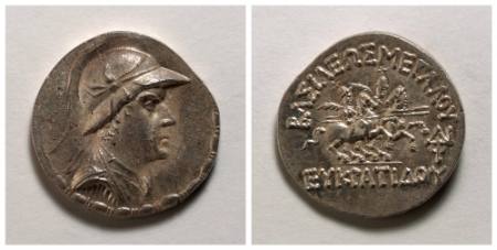 Silver Tetradrachm of Eukratides (Coin)