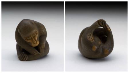 Netsuke of  a monkey