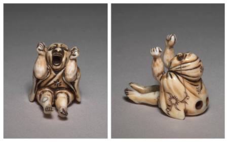 Daruma yawning