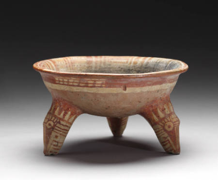 Bowl with animal head and tripod feet