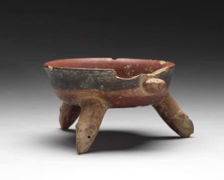 Bowl with animal head and tripod feet