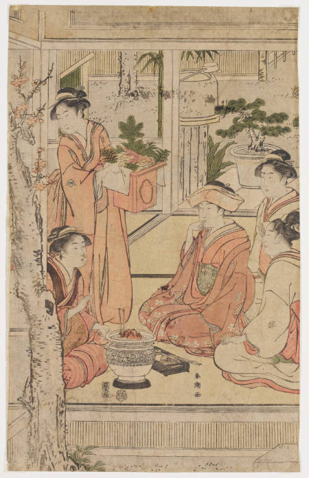 Five Bijin celebrating the New Year