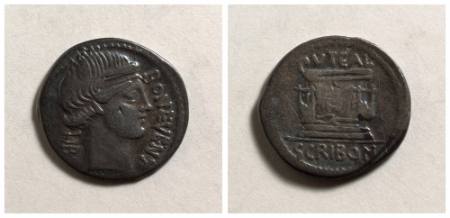 Roman Republic, moneyer (L. Scribonius) LIBO, denarius (coin)