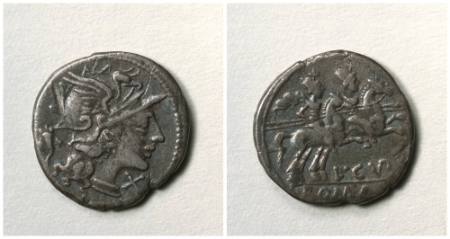 Roman Republic, moneyer  CVP (iennius), denarius (coin)