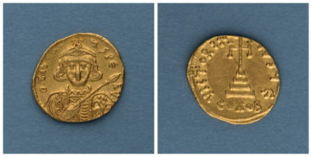 Apsimar (Tiberius III) gold solidus (coin)