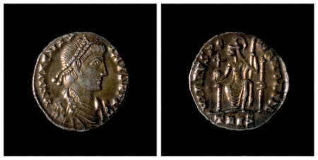 Magnus Maximus (Magnus Clemens Maximus) silver siliqua 1/24 solidus (coin)